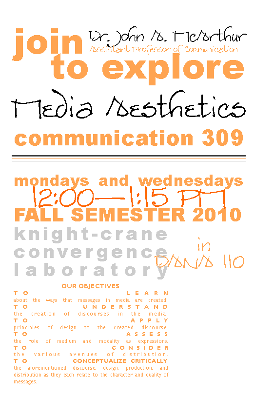 Media Aesthetics Syllabus, Fall 2010